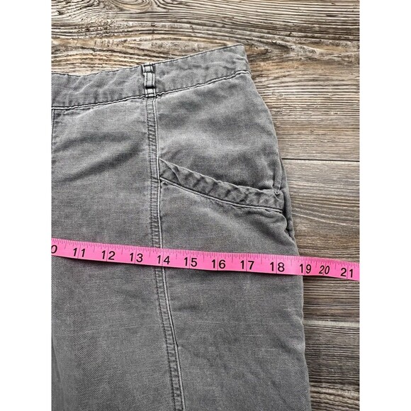 C&C California Women's MED Grey Linen Blend Cuffed Ankle Pants Nautical Beachy - Picture 8 of 13